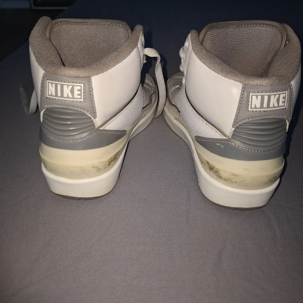 Nike Boys White and Gray High-Top Sneakers